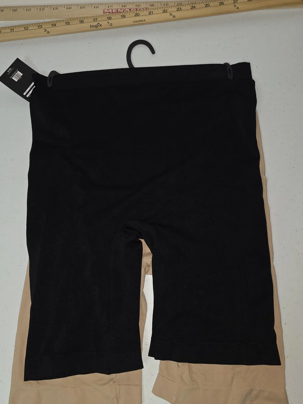 BCBGMaxAzria Seamless Slip Shorts 2 Pack Beige & Black Sz 2X Everyday Layering